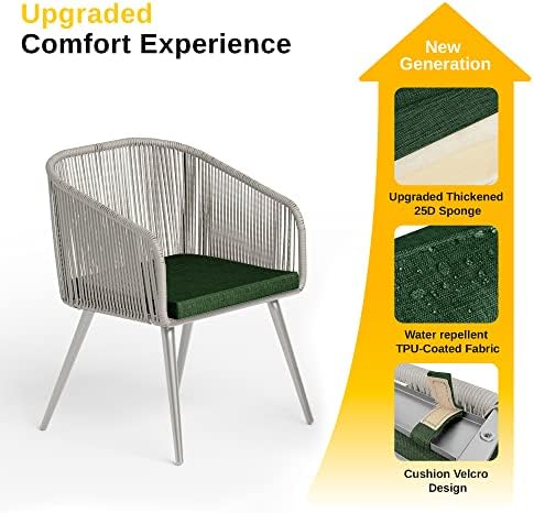 Ivory & Green Handwoven Bistro Trio