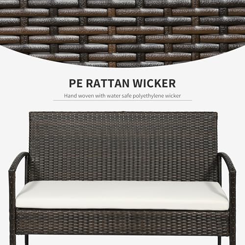 Warm Brown Wicker Indoor-Outdoor Quartet